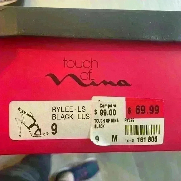 Nina Touch of Nina “Rylee” Black Luster size 9 Boxed - Picture 5 of 5
